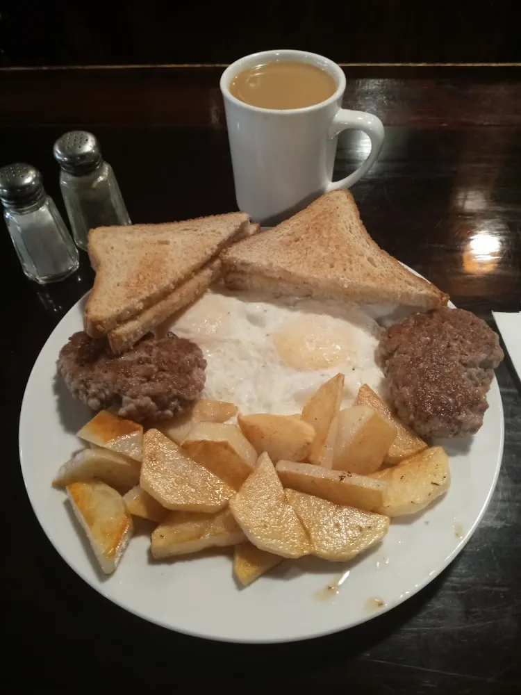 2 Eggs Sausage Home Fries w Toast